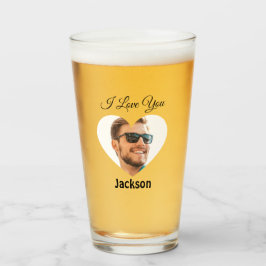 I Liebe Sie Herz personalisieren Glas