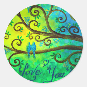 I Liebe Sie Herzen bis Januar Marvin Runder Aufkleber