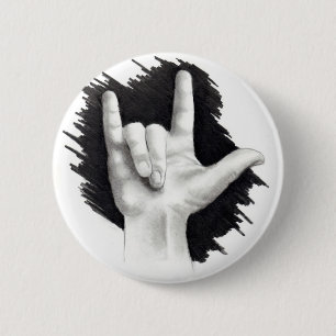 I LIEBE SIE IN ASL #2 BUTTON