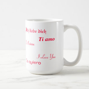 I Liebe Sie in fünf Sprachen Tasse