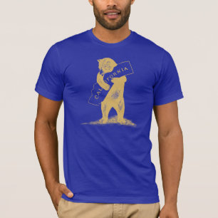 I Liebe Sie Kalifornien--Blau und Gold T-Shirt