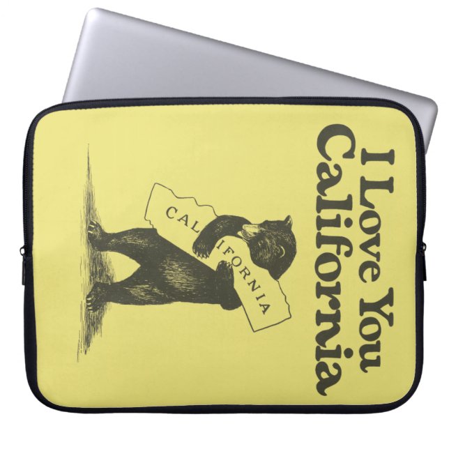 I Liebe Sie Kalifornien Laptopschutzhülle (Vorderseite)