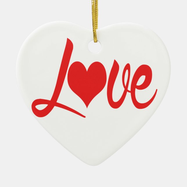 **I LIEBE SIE ** KERAMIK ORNAMENT (Vorne)