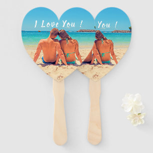 I Liebe Sie - Liebe Hand Fan - Benutzerdefiniertes Fächer