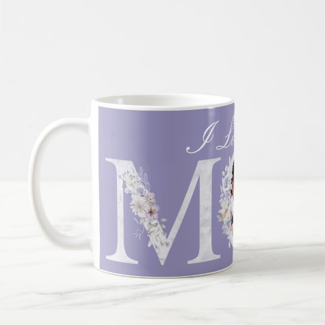 I Liebe Sie Lila Mama Geschenk Kaffee Tasse (Links)