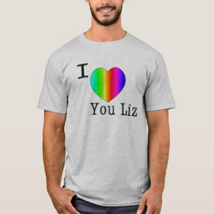 I Liebe Sie Liz-Regenbogen T-Shirt