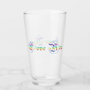 I Liebe Sie. Lustiger Steigungs-Text Glas