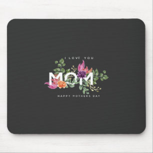 I Liebe Sie Mama Blumendesign Mousepad
