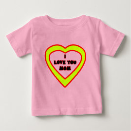I Liebe Sie MAMA gelbes Herz das MUSEUM Zazzle Baby T-shirt