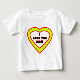 I Liebe Sie MAMA gelbes Herz das MUSEUM Zazzle Baby T-shirt