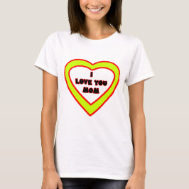 I Liebe Sie MAMA gelbes Herz das MUSEUM Zazzle T-Shirt