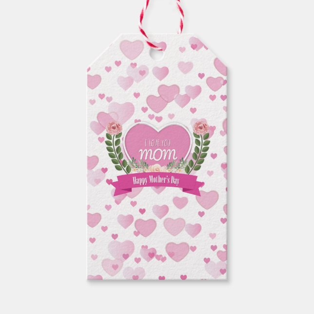 I Liebe Sie Mama - Geschenkstempel Geschenkanhänger (Vorderseite)