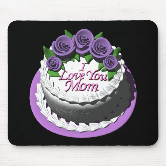 I Liebe Sie Mama-Kuchen Mousepad (Vorne)