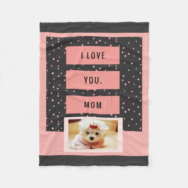 I Liebe Sie Mama-kundenspezifische Fleecedecke (Vorderseite)