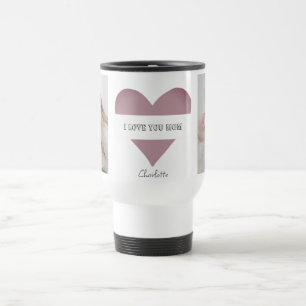 I Liebe Sie Mama - Personalisierte Fotos reisen Um Reisebecher