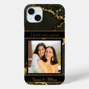 I Liebe Sie Mama Schwarz und Gold individuell anpa Case-Mate iPhone Hülle