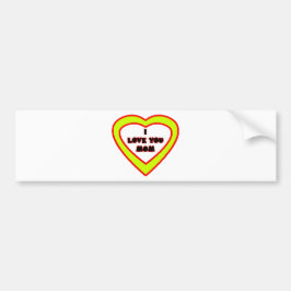 I Liebe Sie MAMMA gelbes Herz das MUSEUM Zazzle Ge Autoaufkleber