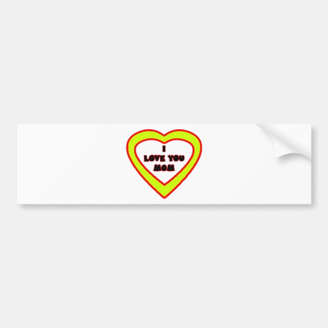 I Liebe Sie MAMMA gelbes Herz das MUSEUM Zazzle Ge Autoaufkleber (Vorne)