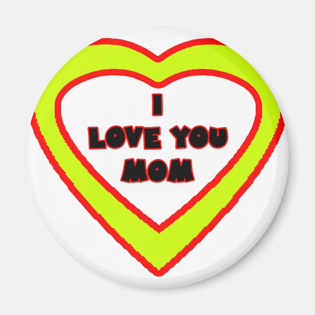 I Liebe Sie MAMMA gelbes Herz das MUSEUM Zazzle Ge Magnet (Vorne)