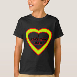 I Liebe Sie MAMMA gelbes Herz das MUSEUM Zazzle T-Shirt