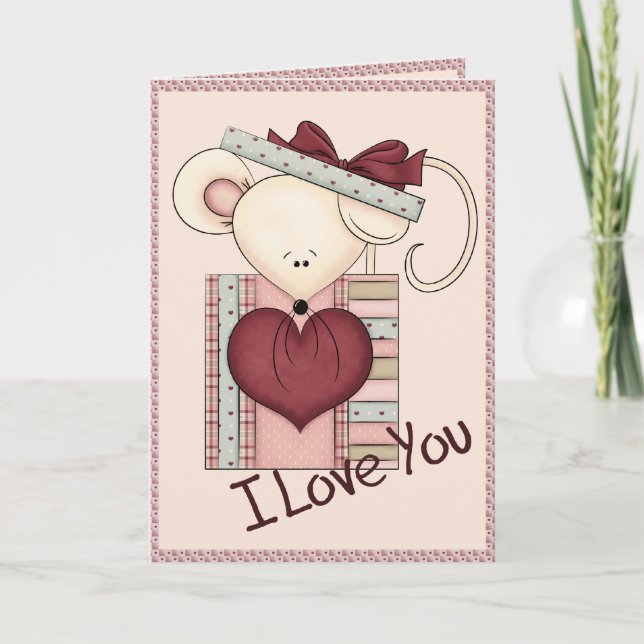 I Liebe Sie Maus Feiertagskarte (Vorderseite)