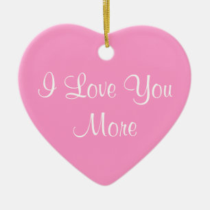 I Liebe Sie mehr Keramikornament