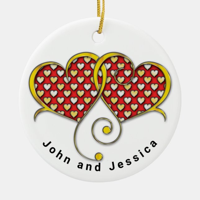 I Liebe Sie merken das Kartendesign Keramik Ornament (Vorne)