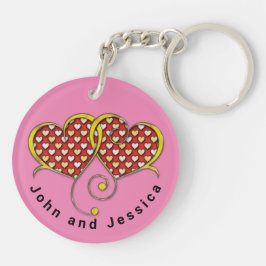 I Liebe Sie merken das Kartendesign Schlüsselanhänger