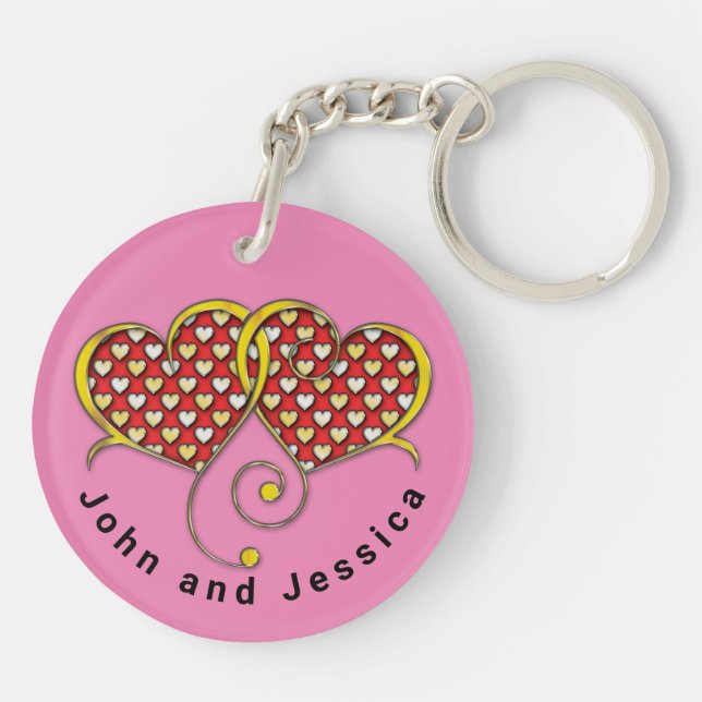 I Liebe Sie merken das Kartendesign Schlüsselanhänger (Rückseite)