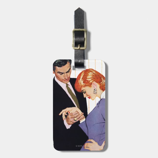 I Liebe Sie, Mutter Girl Gepäckanhänger (Vorderseite vertikal)