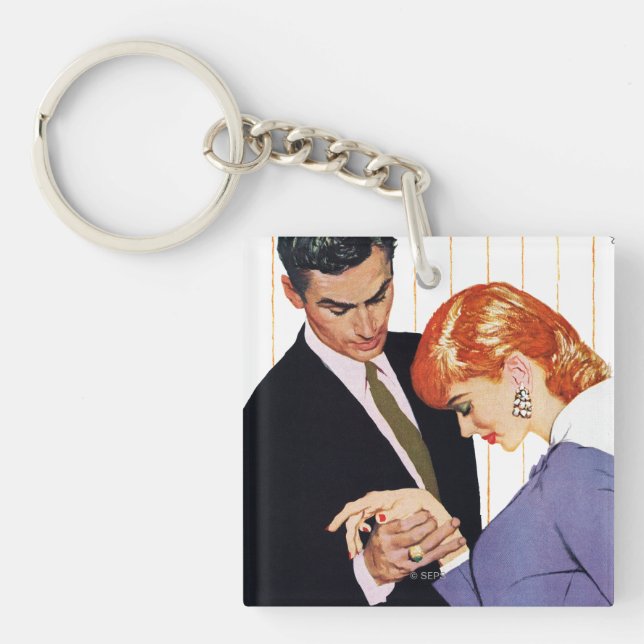 I Liebe Sie, Mutter Girl Schlüsselanhänger (Vorderseite)