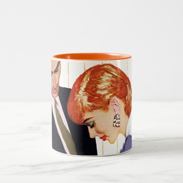 I Liebe Sie, Mutter Girl Zweifarbige Tasse (Mittel)