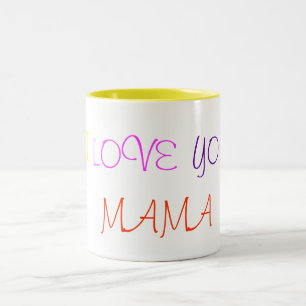 I, LIEBE, SIE, MUTTER ZWEIFARBIGE TASSE