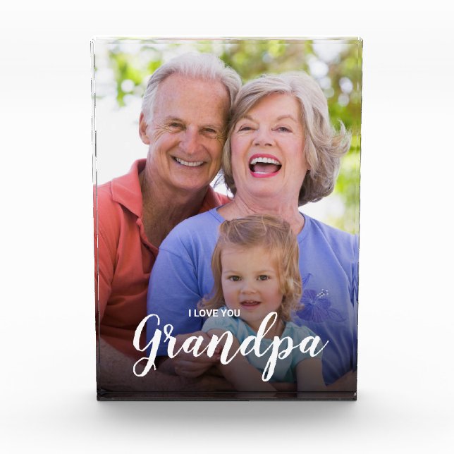 I Liebe Sie Opa Custom vertikales Foto (Vorderseite)