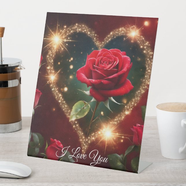 I Liebe Sie-Pedestal-Zeichen Sockelschild (In Situ)