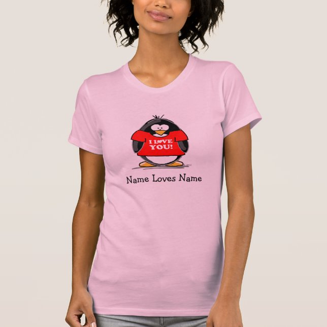I Liebe Sie Penguin T-Shirt (Vorderseite)