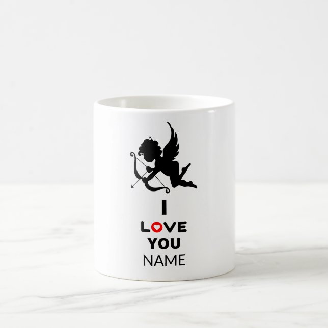 I Liebe Sie personalisierte Umarmung Kaffeetasse (Mittel)