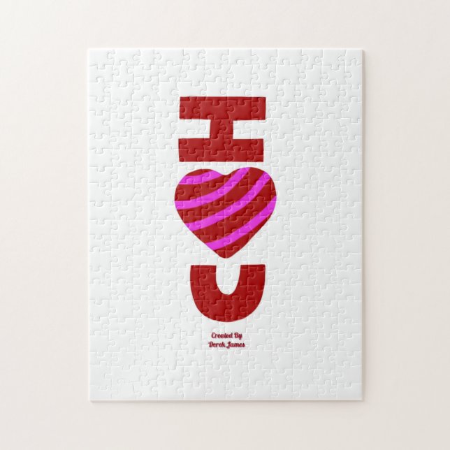 I Liebe Sie Puzzle 28 cm x 35,5 cm (Vertikal)