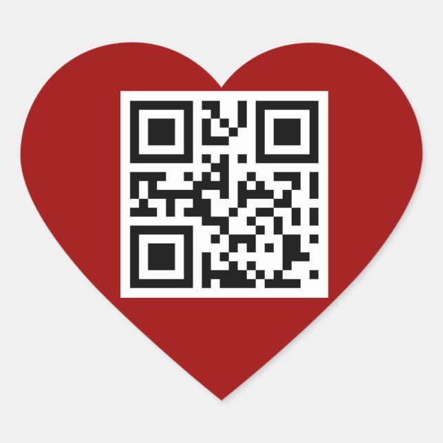 I Liebe Sie QR Code Herz-Aufkleber (Vorderseite)