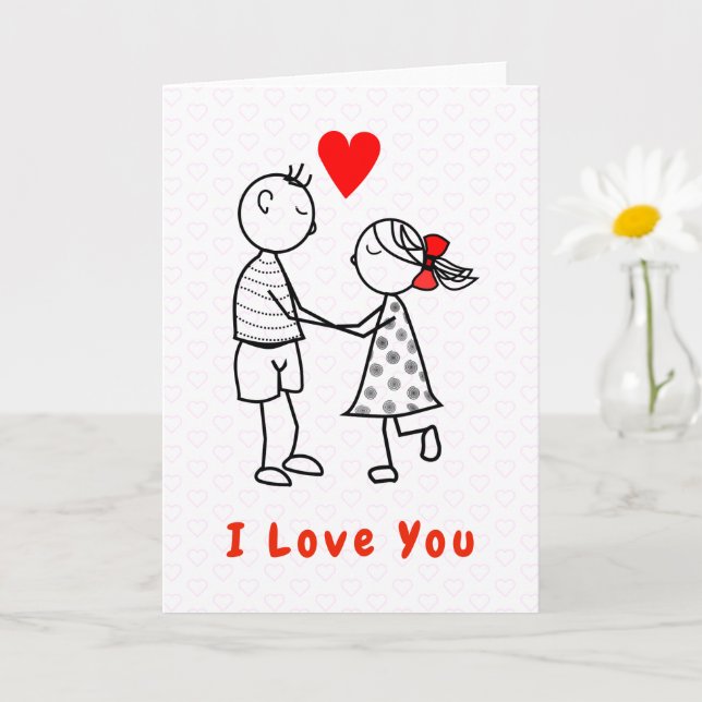 I Liebe Sie - Romantik Karte (Kleine Pflanze)