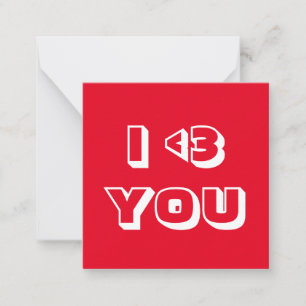 I Liebe Sie rotes weißes Herz Moderne fette Typogr Mitteilungskarte