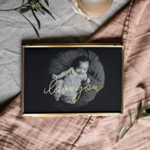 i Liebe Sie TEXT GOLD HERZ   Zolltarifliches Foto Foliendrucke