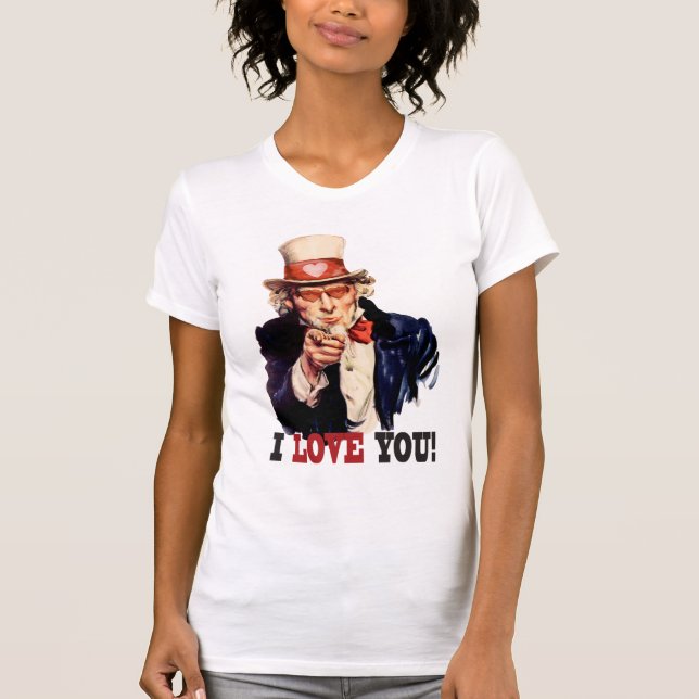 I Liebe Sie - Uncle Sam ArtValentine T-Shirt (Vorderseite)
