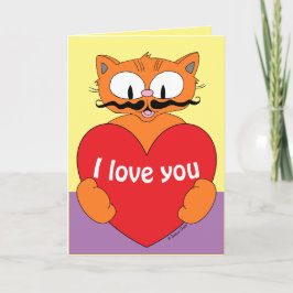 I Liebe Sie Valentine Niedlich Romantischer Cartoo Karte