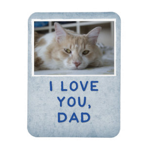 I Liebe Sie, Vater-hellblauer kundenspezifischer Magnet