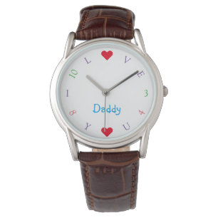I Liebe-Sie Vati-Vater-die Uhr der