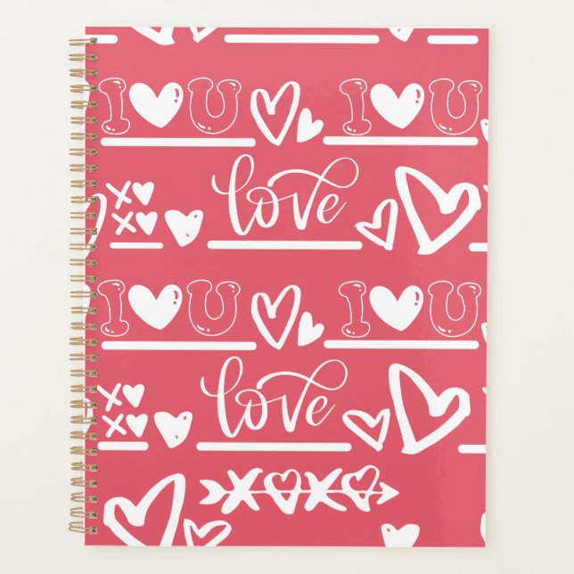 I Liebe Sie XOXO Kalenderplaner Planer (Vorderseite)