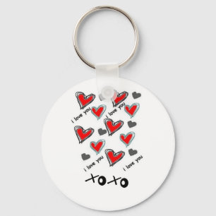 I LIEBE SIE XOXO SCHLÜSSELANHÄNGER