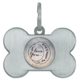 I Liebe Sie zum Mond u. zur Rückseite Tiermarke