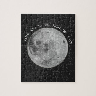 I Liebe Sie zum Mond-und Rückseiten-Starry Himmel Puzzle